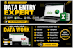 do data entry, copy paste, typing and excel work professionally