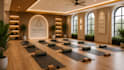 create 3d yoga apartment pilates studio design