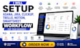setup asana, jira, clickup trello, notion, smartsheet workflow for your business