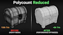 optimize and reduce the polycount of your 3d models
