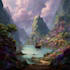 draw a  fantasy landscape