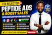 solve peptide ads issues run peptide ads peptide fb ig social media ads campaign