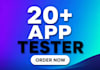 provide 12 tester google play testers android app testing beta testing