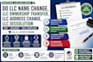do llc name change, llc ownership transfer, llc address change, llc dissolution