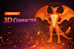 design 3d character design and uploading