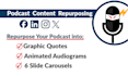 repurpose your podcast into social media posts