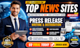 write and distribute press release on high authority sites