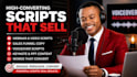 write the ultimate webinar and video script, sales funnel keynote voiceover, ppt