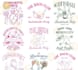 do retro hand drawn beach bridal party logo