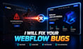 fix webflow website bugs page broken layouts gsap animation errors spline issues