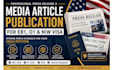 publish eb1, o1 visa press release and media articles