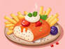 create food illustration in my style