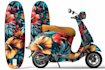 do scooter skateboard surfboard wrap design