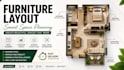 create furniture layout and space planning for small space interior layout