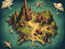 do fantasy map illustration vector map