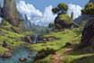 draw anime background, landscape illustrations