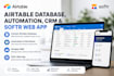 setup airtable databases airtable automation, airtable CRM airtable softr webapp