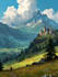 create immersive landscape illustration