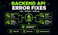 fix backend api bugs and errors in python nodejs dotnet