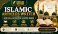 write islamic articles khutbah and quran based content