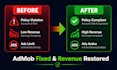 fix admob policy violation, ads limit and increase admob revenue