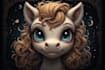 draw cute pony character illustration for you