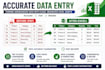 excel data entry data entry PDF to excel, bom creation