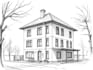 sketch houses and buildings