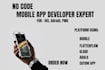 develop no code mobile app using bubble, flutter, for ios, android, pwa