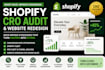 do conversion rate optimization, shopify audit, cro audit, and website redesign