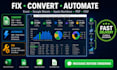 convert automate fix excel spreadsheet google sheet apple numbers file fast