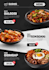 create a modern food menu for restaurants and cafes