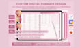 etsy digital planner, etsy hyperlinked planner, digital product, digital journal