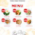 design a modern restaurant food menu using canva