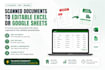 convert PDF to excel CSV or google sheets with high accuracy
