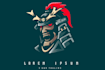 make samurai knight mascot logo design with express delivery
