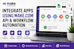 integrate apps using make com api and workflow automation