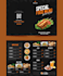 design a professional restaurant menu, cafe menu