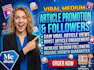 do virally medium article promotion, medium follower to increase engagement