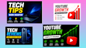 design high CTR and proffational tech youtube thumbnails