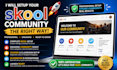 setup skool community, course promotion skool online community setup