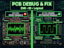 debug and optimize pcb designg to resolve emi signal integrity and layout issue