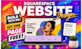 design or redesign squarespace website, build squarespace website development