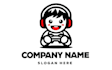 make gaming robot computer mascot logo design with business