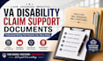 create VA disability claim support documents
