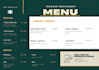 design a modern and premium restaurant menu