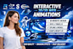 build interactive website 2d 3d rive animation threejs 3d spline model animation