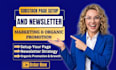setup your substack page and market your substack newsletter, organic promotion