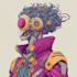 a sci fi character illustration or sci fi character