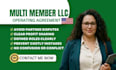 draft your multi member llc operating agreement to avoid disputes
